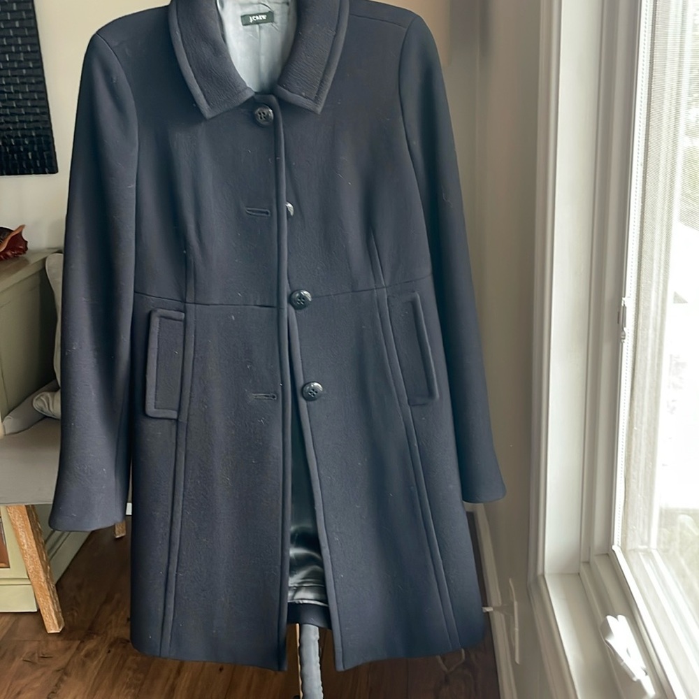 J.Crew black topcoat